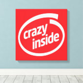Gek van binnen canvas afdruk (Insitu (Houten vloer))