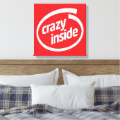 Gek van binnen canvas afdruk (Insitu (Slaapkamer))