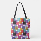 Gek vierkant quilt patroon tote bag (Achterkant)