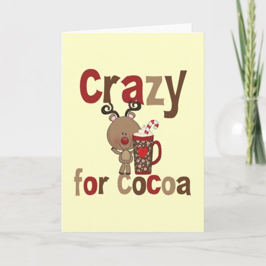 Gek voor cacao feestdagen kaart (Voorkant)