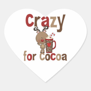 Gek voor Cacao Hart Sticker