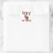 Gek voor Cacao Ronde Sticker (Tas)