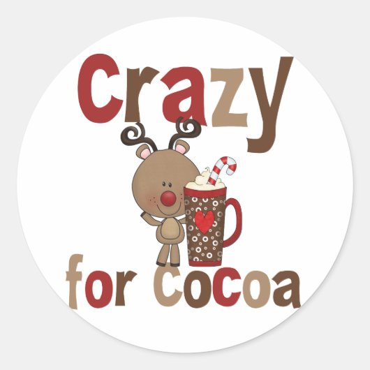 Gek voor Cacao Ronde Sticker (Voorkant)