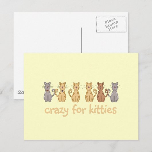 Gek voor de T-shirts en de Giften van Katten Briefkaart (Voorkant / Achterkant)