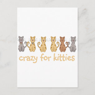 Gek voor de T-shirts en de Giften van Katten Briefkaart