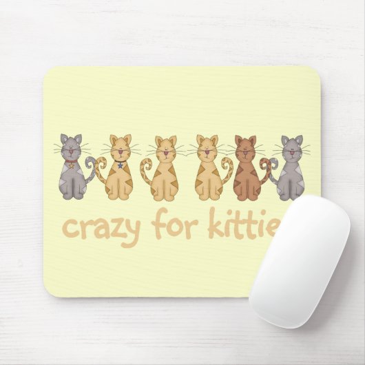 Gek voor de T-shirts en de Giften van Katten Muismat (Met muis)