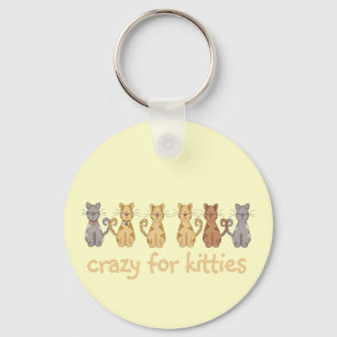 Gek voor de T-shirts en de Giften van Katten Sleutelhanger