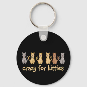 Gek voor de T-shirts en de Giften van Katten Sleutelhanger