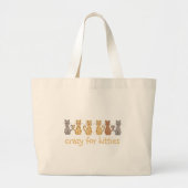 Gek voor Katten Grote Tote Bag (Voorkant)