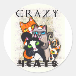 Gek voor katten Stickers