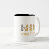 Gek voor Katten Tweekleurige Koffiemok (Voorkant rechts)