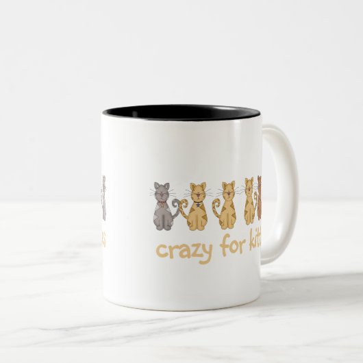 Gek voor Katten Tweekleurige Koffiemok (Voorkant rechts)