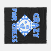 Gek voor schaken fleece deken (Voorkant (Horizontaal))
