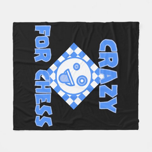 Gek voor schaken fleece deken (Voorkant (Horizontaal))