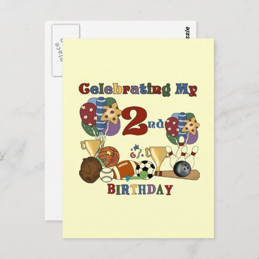 Gek Voor Sport 2e Verjaardag T-shirts en geschenke Briefkaart (Voorkant / Achterkant)