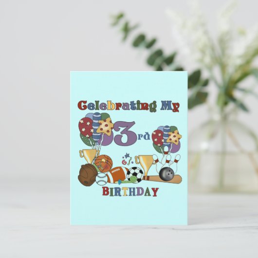 Gek Voor Sport 3e Verjaardag Tshirts en geschenken Briefkaart (Staand voorkant)