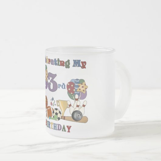 Gek Voor Sport 3e Verjaardag Tshirts en geschenken Matglas Koffiemok (Voorkant rechts)