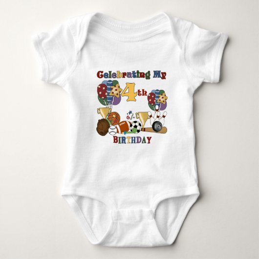 Gek Voor Sport 4e Verjaardag T-shirts en geschenke (Voorkant)