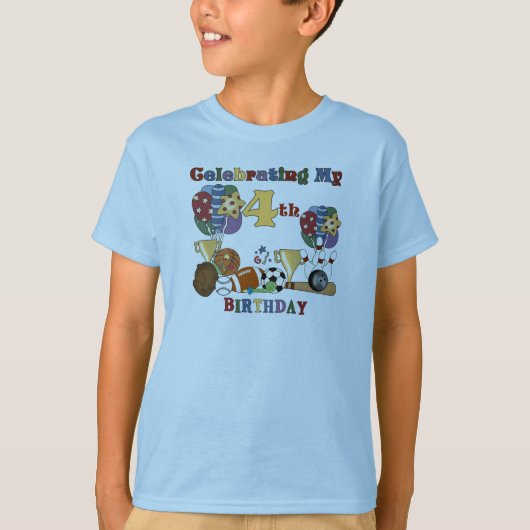 Gek Voor Sport 4e Verjaardag T-shirts en geschenke (Voorkant)