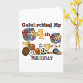 Gek Voor Sport 4e Verjaardag T-shirts en geschenke Kaart (Gele Bloem)