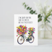 Gek voor u als de Nederlanders zijn voor hun fiets Briefkaart (Staand voorkant)