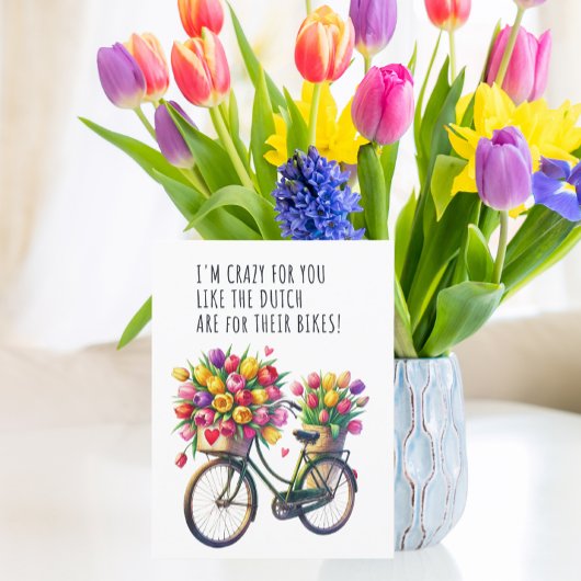Gek voor u als de Nederlanders zijn voor hun fiets Briefkaart