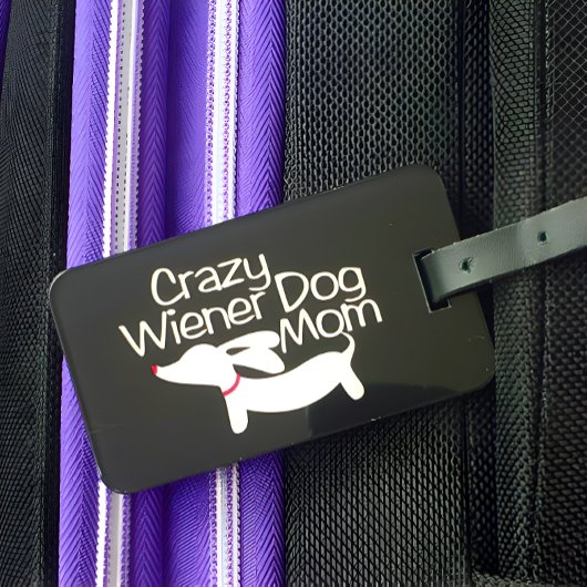 Gek Wiener Hond Mam Travel Gift Bagagelabel