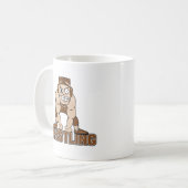 gek worstelaar worstel ontwerp koffiemok (Voorkant links)