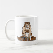 gek worstelaar worstel ontwerp koffiemok (Links)