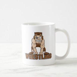 gek worstelaar worstel ontwerp koffiemok