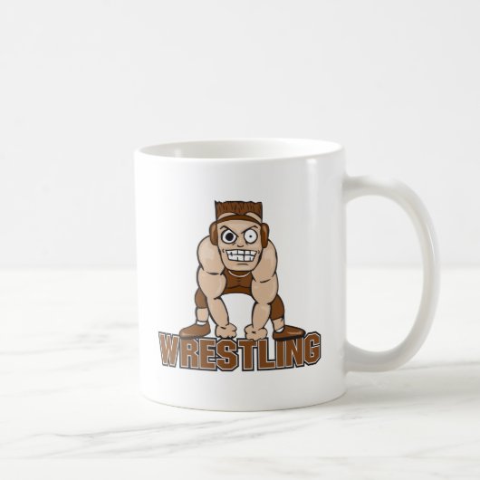 gek worstelaar worstel ontwerp koffiemok (Rechts)