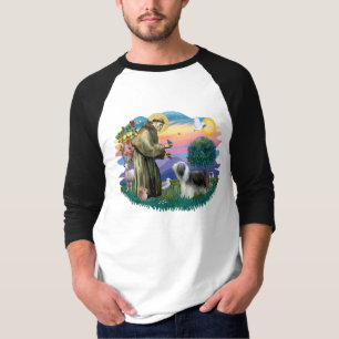Gekaarde collie (leisteenwit) t-shirt