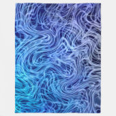 Gekaarde Lininear2 Blauw - Vluchtige Blanket Fleece Deken (Voorkant)