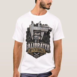 Gekalibreerd door Oogbal Grappige Mechanisch Ingen T-shirt