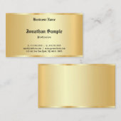 Gekaligrafeerde gepersonaliseerde Faux Gold Sjablo Visitekaartje (Voorkant / Achterkant)