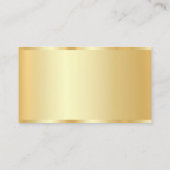 Gekaligrafeerde gepersonaliseerde Faux Gold Sjablo Visitekaartje (Achterkant)