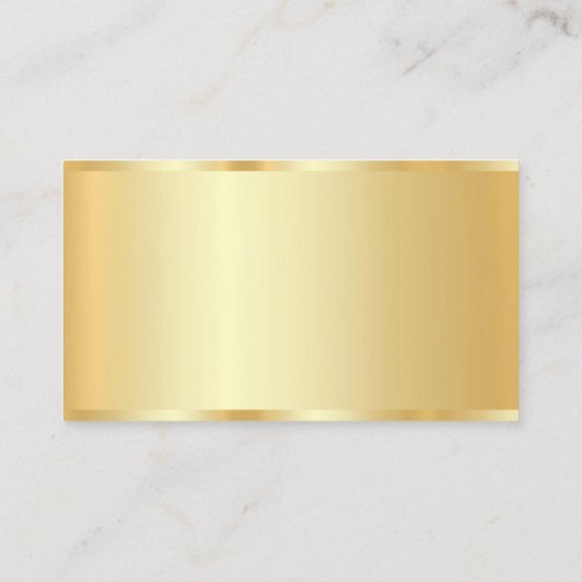 Gekaligrafeerde gepersonaliseerde Faux Gold Sjablo Visitekaartje (Achterkant)