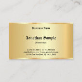 Gekaligrafeerde gepersonaliseerde Faux Gold Sjablo Visitekaartje (Voorkant)