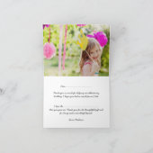 Gekalkt collage geboorte Harthday Hartelijk dank Bedankkaart (Binnen)