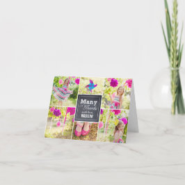 Gekalkt collage geboorte Harthday Hartelijk dank Bedankkaart