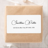 Gekalligrafeerd Schrift Elegant Verzendadres Etiket (Insitu)
