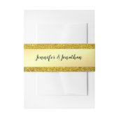 Gekalligrafeerd Schrift Goud Glitter Modern Sjablo Uitnodigingen Wikkel (Voorkant Voorbeeld)