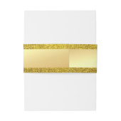 Gekalligrafeerd Schrift Goud Glitter Modern Sjablo Uitnodigingen Wikkel (Achterkant Voorbeeld)