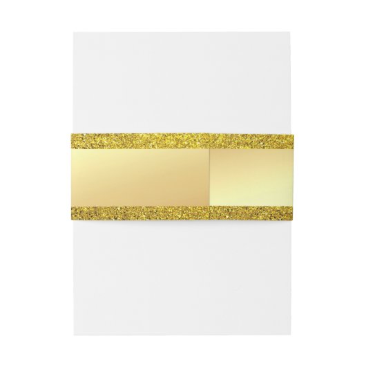 Gekalligrafeerd Schrift Goud Glitter Modern Sjablo Uitnodigingen Wikkel (Achterkant Voorbeeld)