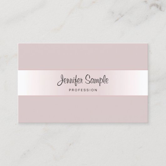 Gekalligrafeerd Sjabloon Script Elegant Modern Lux Visitekaartje (Voorkant)