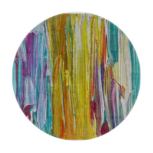 Gekamd Bloemveld Kunst Snijplank (Voorkant)