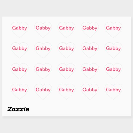 gekamde Gabby-stickers Hart Sticker (Vel)