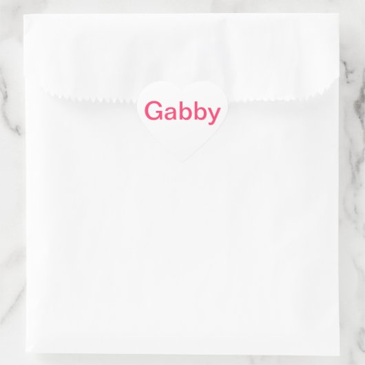 gekamde Gabby-stickers Hart Sticker (Tas)