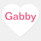 gekamde Gabby-stickers Hart Sticker (Voorkant)