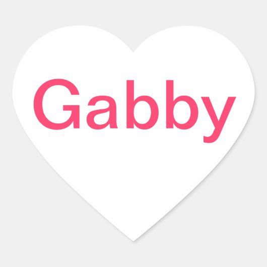 gekamde Gabby-stickers Hart Sticker (Voorkant)